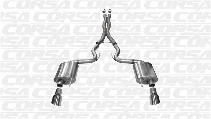 Corsa 14332 Cat-Back Dual Rear Exit - Single 4.5