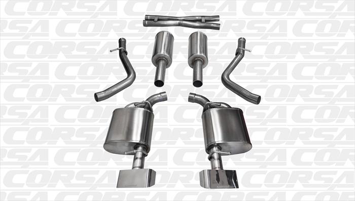 Corsa 14975 Cat-Back Dual Rear Exit - GTX2 Polished Tips - 2.5\