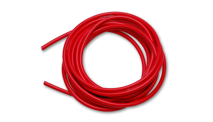 Vibrant 1/8" (3.2mm) I.D. x 50 ft. Silicon Vacuum Hose - Red - Click Image to Close