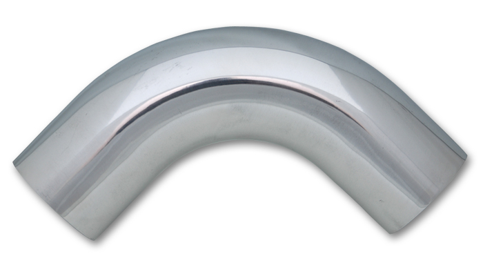 Vibrant 1.5 Inch O.D. Aluminum 90 Degree Bend - Polished
