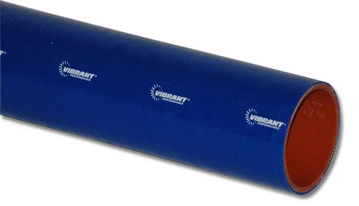 Vibrant 4 Ply Silicone Sleeve 2 Inch I.D. x 12 Inch - Blue - Click Image to Close