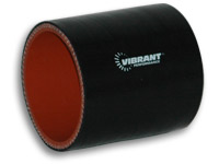 Vibrant 4 ply Silicone Sleeve 1.25 Inch I.D. x 3 Inch Long-Black