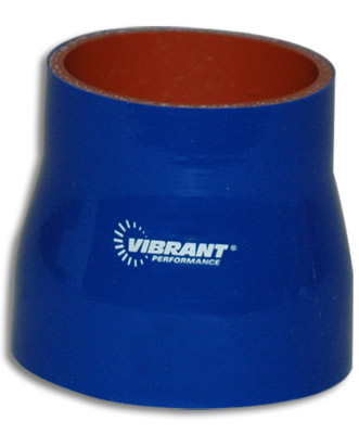 Vibrant 4 Ply Reducer Coupling 2 x 2.5 x 3 Inch Long - Blue