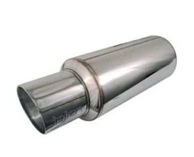 Injen 3.00 Universal Muffler with Steel Resonated Rolled Tip - Click Image to Close
