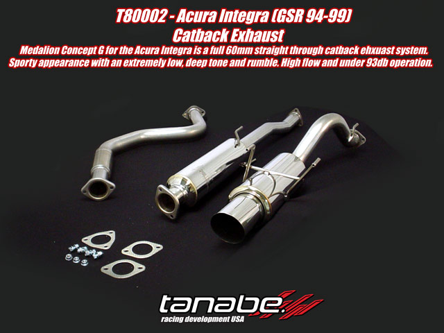 Tanabe Concept G Cat Back Exhaust for 94-99 Acura Integra GSR - Click Image to Close