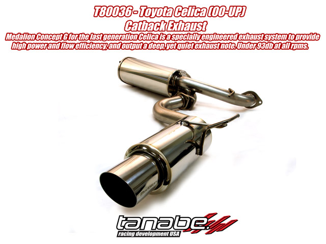 Tanabe Concept G Cat Back Exhaust for 00-05 Toyota Celica GT/GTS