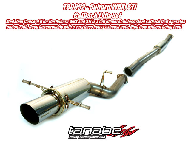 Tanabe Concept G Cat Back Exhaust for 04-06 Subaru Imprz WRX STI