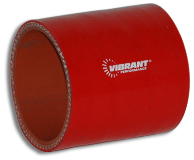 Vibrant 4 Ply Hose Coupling - 5" I.D. x 3" long (RED)