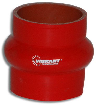 Vibrant 4 Ply Hump Hose Connector - 1.5" I.D. x 3" long (RED)