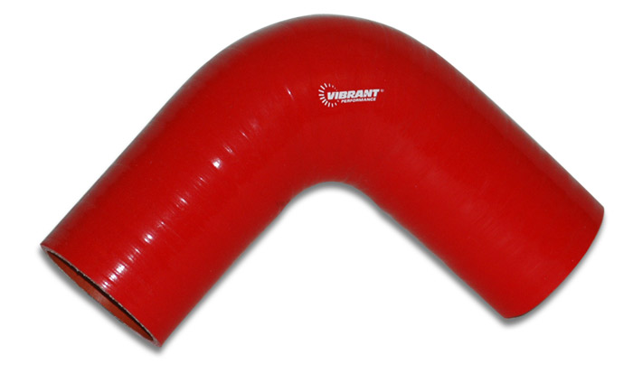 Vibrant 4 Ply 90 deg. Elbow Connector - 3" I.D. - (RED)