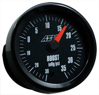 AEM Boost Gauge -30 to 35PSI with Analog Face - Click Image to Close