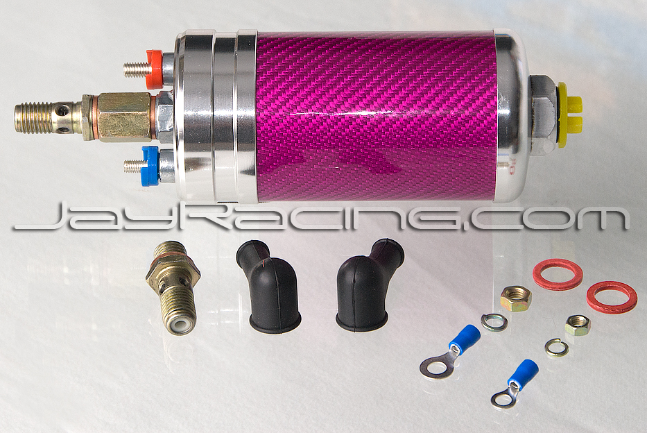 Jay Racing Pro Series Carbon 044 Fuel Pump Pink/Silver - Click Image to Close