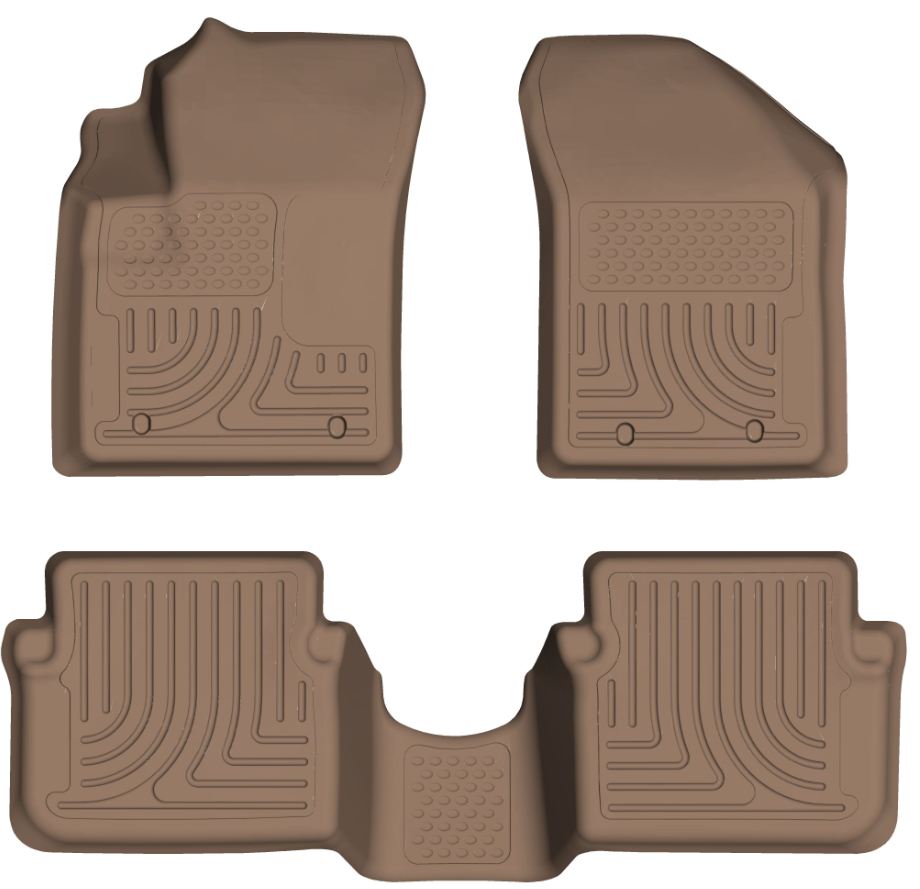 Husky 98093 Front and 2ND Seat Floor Liners - Tan