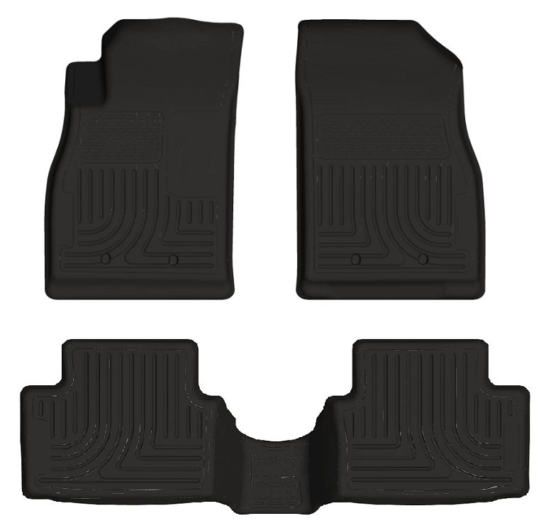Husky 98151 Front and 2ND Seat Floor Liners - Black