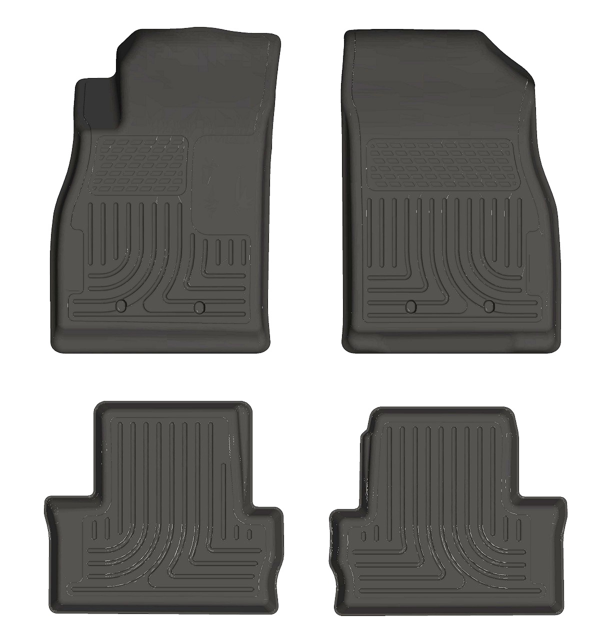 Husky 98181 Front and 2ND Seat Floor Liners - Black