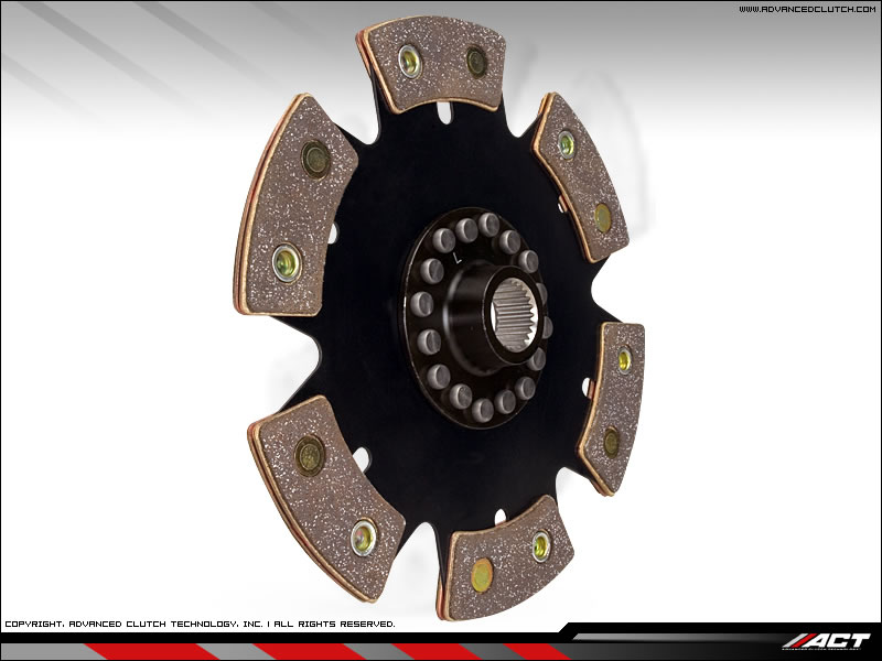 ACT HC4-SPR6 Sport Pressure Plate Solid Hub - 6 Pad Disc