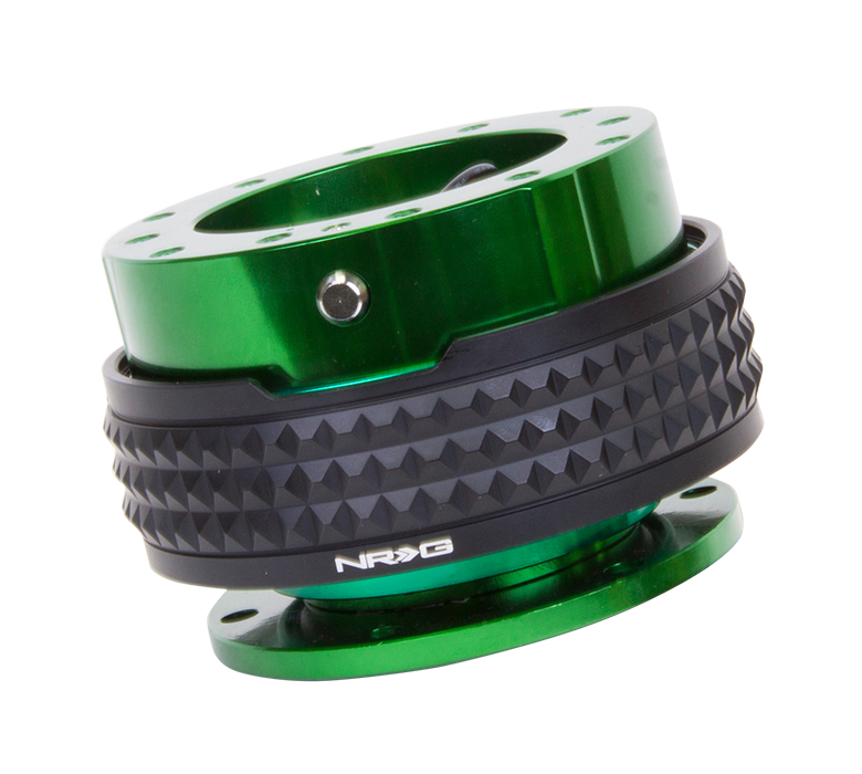 NRG SRK-210GN/BK Quick Release Kit-Green Body/Black Pyramid Ring